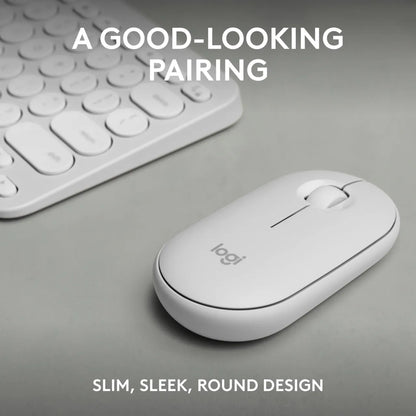 KEYBOARD +MOUSE COMBO PEBBLE 2/WHITE 920-012240 LOGITECH