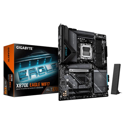 Mainboard|GIGABYTE|AMD X870E|Socket AM5|ATX|RAM DDR5-SDRAM|4xSlots|Wi-Fi Yes|Bluetooth Yes|4xNumber of M.2 (M) slots|X870EEAGLEWIFI7