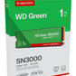 SSD|SANDISK|150xTBW rating|MTBF 1.75 h|NVMe Yes|PCI Express 4.0|M.2|1000 GB|POWERED BY SANDISK|Green|WDS100T4G0E