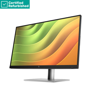 RENEW SILVER HP E24u G5 FHD Charging Monitor - 23.8" 1920x1080 FHD 250-nit 75Hz AG, IPS, USB-C(65W/15W)/HDMI/DisplayPort Daisy-Chain, 3x USB-A, RJ-45 LAN, height adjustable/tilt/swivel/pivot, 1 years
