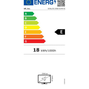 HP E24q G5 QHD Monitor - 23.8" 2560x1440 QHD 300-nit AG, IPS, DisplayPort/HDMI, 4x USB 3.0, height adjustable/tilt/swivel/pivot, 3 years