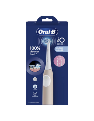 Oral-B Electric Toothbrush | iO2 | Rechargeable | For adults | Number of brush heads included 1 | Number of teeth brushing modes 3 | Calm Pink