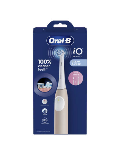 Oral-B Electric Toothbrush | iO2 | Rechargeable | For adults | Number of brush heads included 1 | Number of teeth brushing modes 3 | Calm Pink