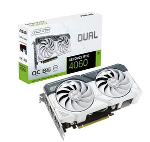 Graphics Card|ASUS|NVIDIA GeForce RTX 4060|8 GB|GDDR6|128 bit|PCIE 4.0 16x|Dual Slot Fansink|1xHDMI|3xDisplayPort|DUAL-RTX4060-O8G-WHITE