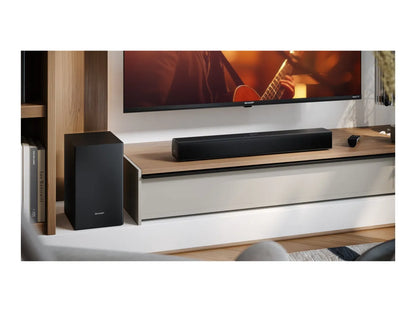 Sharp Compact 2.1 Soundbar with Wireless Subwoofer | HT-SBW121 | 240 W | Bluetooth | Wireless connection | Black