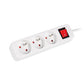 Lanberg Cable Power Strip 3M 3X French Outlets with Switch, Quality-Grade Copper | PS1-03E-0300-W