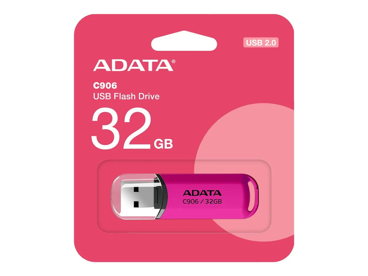 ADATA | USB Flash Drive | C906 | 32 GB | USB Type-A | Pink
