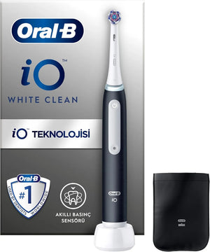 Oral-B Electric Toothbrush | iO White Clean | Rechargeable | For adults | Number of brush heads included 1 | Number of teeth brushing modes 2 | Black/White