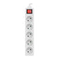 Lanberg Cable Power Strip, 5X French Outlets with Switch, Quality-Grade Copper, 1.5 m | PS1-05E-0150-W