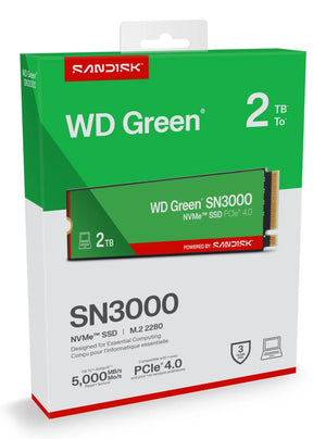 SSD|SANDISK|Read speed 5000 MB/s|Write speed 4200 MB/s|NVMe Yes|PCI Express 4.0|M.2|2048 GB|POWERED BY SANDISK|Green|WDS200T4G0E