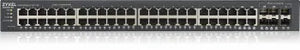ZYXEL GS1920-48V2, 50 PORT SMART MANAGED SWITCH 48X GIGABIT COPPER AND 4X GIGABIT DUAL PERS., HYBRID MODE, STANDALONE OR NEBULAFLEX CLOUD (5Y WARRANTY)