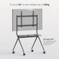 LH-GROUP FLOORSTAND WITH WHEELS 50-86" MAX 120KG