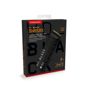 SSD|SANDISK|4800xTBW rating|Read speed 7200 MB/s|Write speed 6600 MB/s|NVMe Yes|PCI Express 4.0|M.2|8000 GB|WDS800T2XHE