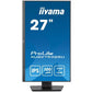 LCD Monitor|IIYAMA|27"|Business|Panel IPS|2560x1440|16:9|100Hz|Matte|1 ms|Speakers|Swivel|Pivot|Height adjustable|Tilt|Colour Black|XUB2793QSU-B6