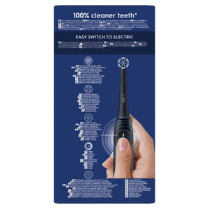 Oral-B Electric Toothbrush with Pressure sensor | iO2 | Rechargeable | For adults | Number of brush heads included 1 | Number of teeth brushing modes 3 | Black