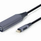 I/O ADAPTER USB-C TO VGA/GREY A-USB3C-VGA-01 GEMBIRD