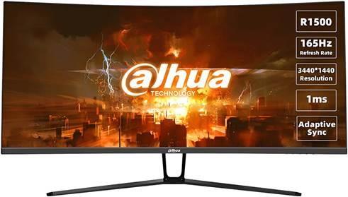 LCD Monitor|DAHUA|DHI-LM34-E330C|34"|Gaming/Curved/21 : 9|Panel VA|3440x1440|21:9|165Hz|1 ms|Tilt|Colour Black|LM34-E330C