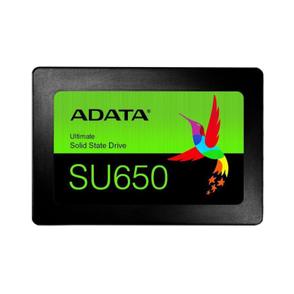 SSD|ADATA|SU650|512GB|SATA 3.0|Write speed 450 MBytes/sec|Read speed 520 MBytes/sec|2,5"|TBW 140 TB|MTBF 2000000 hours|ASU650SS-512GT-R