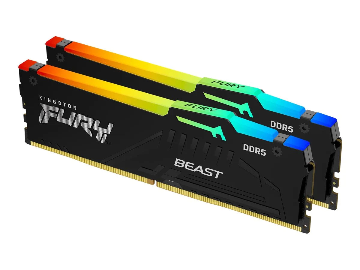 Kingston Fury Beast 16GB DDR5, 6000 MHz, CL36, 288-Pin, DIMM Kit (8GB x 2) | Kingston | Fury Beast | 16 GB | DDR5 | 6000 MHz