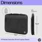 HP Executive 14 Laptop Sleeve, Water Resistant, Bluetooth tracker Pocket - Black, Grey