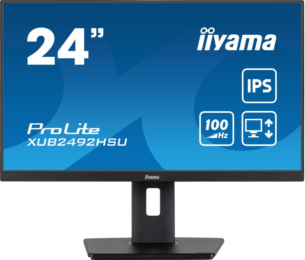 LCD Monitor|IIYAMA|XUB2492HSU-B6|24"|Panel IPS|1920x1080|16:9|Matte|0.4 ms|Speakers|Swivel|Pivot|Height adjustable|Tilt|Colour Black|XUB2492HSU-B6