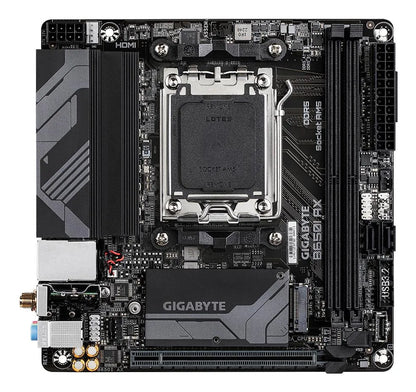 Mainboard|GIGABYTE|AMD B650|Socket AM5|mini ITX|RAM DDR5-SDRAM|2xSlots|Wi-Fi Yes|Bluetooth Yes|1xNumber of M.2 (M) slots|B650IAX1.2