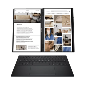 Asus Zenbook Duo UX8406CA-QL358X | Inkwell Gray | 14 " | OLED | Touchscreen | FHD | 1920 x 1200 pixels | 60 Hz | Glossy | Intel Core Ultra 7 | 255H | 16 GB | LPDDR5X | Solid-state drive capacity 1000 GB | Intel Arc Graphics | Windows 11 Pro | 802.11b...