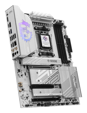 Mainboard|MSI|AMD B850|SAM5|ATX|Memory DDR5|Memory slots 4|3xPCI-Express 16x|4xM.2|1xHDMI|1xAudio-In|1xAudio-Out|4xUSB 2.0|1xUSB 3.0|2xUSB 3.2|3xUSB-C|1xOptical S/PDIF|1xRJ45|MPGB850EDGETIWIFI
