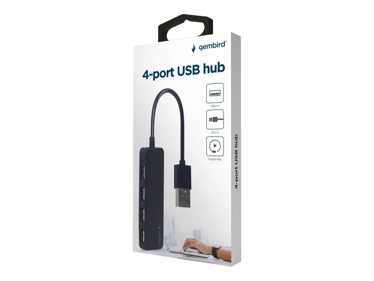 GEMBIRD 4-port USB HUB black