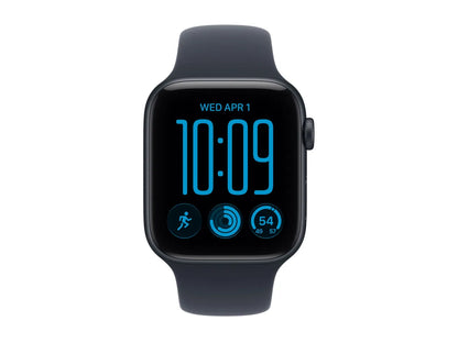 Apple Watch SE 3 GPS 44mm Midnight Aluminium Case with Navy Blue Sport Band - M/L | Apple