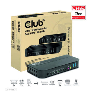 VIDEO SWITCH KVM HDMI 2PORT/CSV-1382 CLUB3D