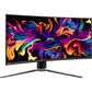 Monitor|MSI|34"|Gaming/Curved/21 : 9|Panel QD-OLED|3440x1440|240|Matte|0.03 ms|Swivel|Height adjustable|Tilt|Colour Black|MPG341CQPXQD-OLED