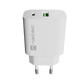 Natec Ribera USB Charger 1X USB-A + 1X USB-C 20W, White