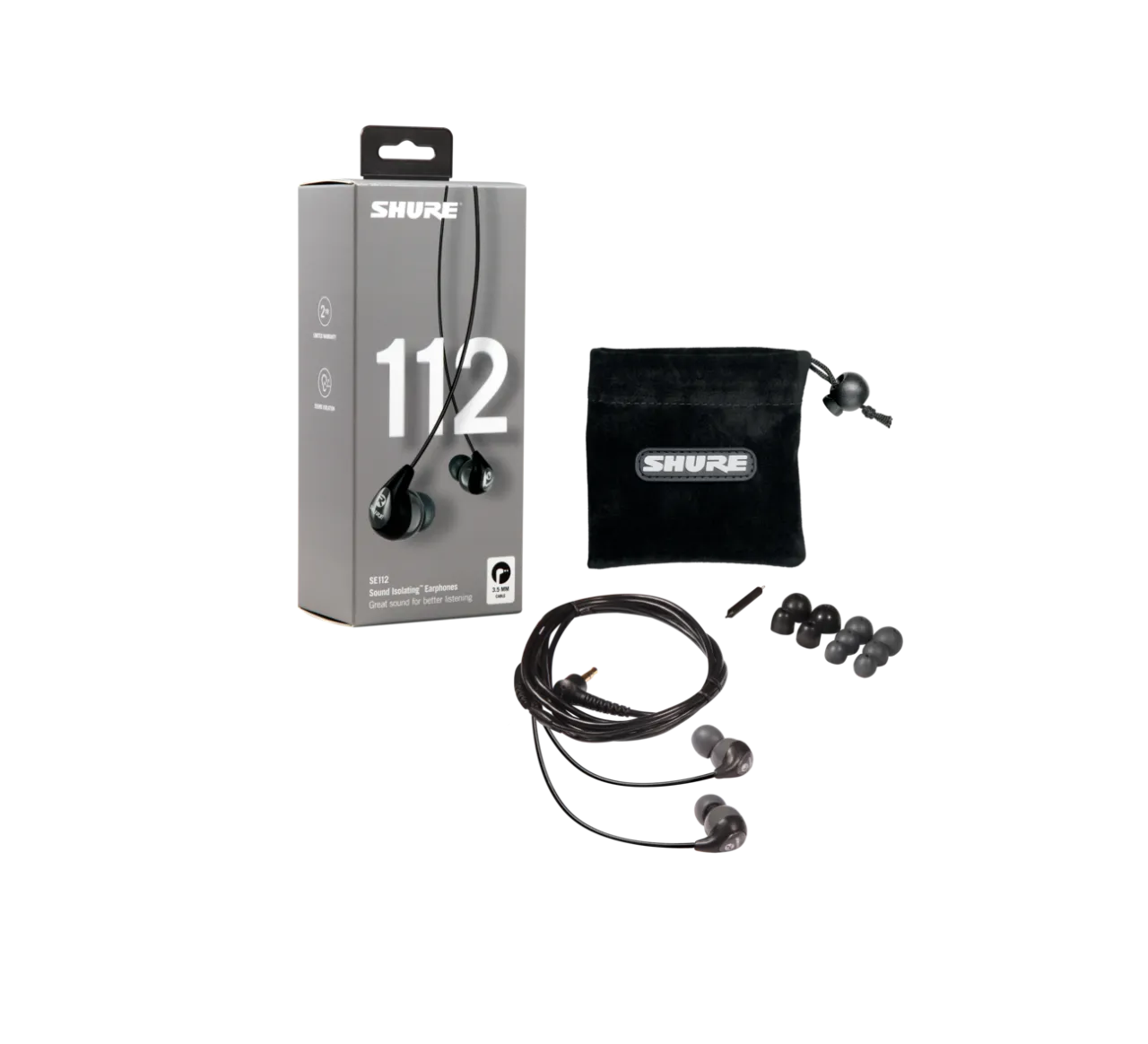 Shure | Earphones | SE112-GR | Wired | In-ear | Grey