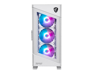 Case|MSI|MPG VELOX 100R WHITE|MidiTower|Case product features Transparent panel|Not included|Colour White|MPGVELOX100RWHITE