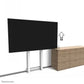 NEOMOUNTS BY NEWSTAR MOTORISED WALL STAND INCL. STORAGE BOX, 10 CM. WHEELS VESA 100X100 UP TO 800X600 WHITE
