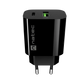 Natec Ribera USB Charger 1X USB-A + 1X USB-C 20W, Black