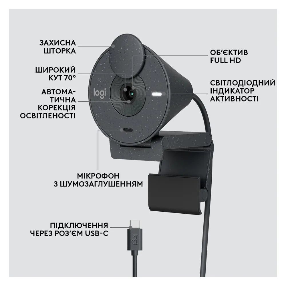 CAMERA WEBCAM BRIO 305/GRAPHITE 960-001469 LOGITECH