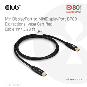 CABLE MINI DP TO MINI DP 1M/M/M CAC-1165 CLUB3D