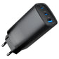 Cablexpert 3-port 65 W GaN USB PowerDelivery fast charger | TA-UC-PDQC65-01-BK