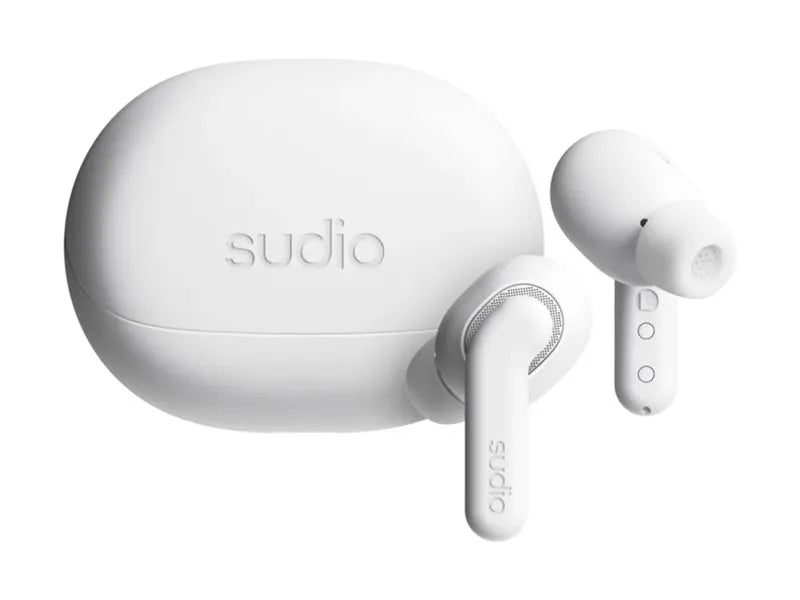 Sudio Earbuds | E4 Pro | Bluetooth | In-ear | Microphone | Cloud White | Noise canceling | Noise reduction | Wireless