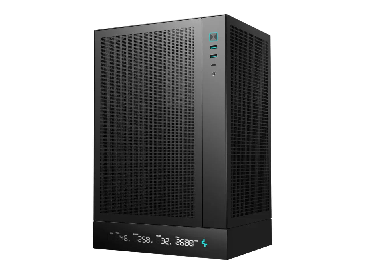 Deepcool PC Gaming Case | CH170 DIGITAL | Black | Mini ITX | ATX PS2