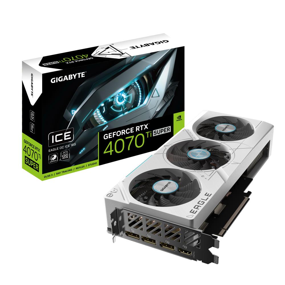 Graphics Card|GIGABYTE|NVIDIA GeForce RTX 4070 Ti SUPER|16 GB|GDDR6X|256 bit|PCIE 4.0 16x|1xHDMI|3xDisplayPort|GV-N407TSEAGLEOCICE-16GD