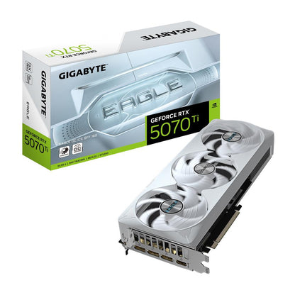 Graphics Card|GIGABYTE|NVIDIA GeForce RTX 5070 Ti|16 GB|GDDR7|256 bit|PCIE 5.0 16x|Triple slot Fansink|1xHDMI|3xDisplayPort|N507TEAGLEOCICE-16GD1.0