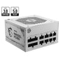 Power Supply|MSI|850 Watts|Efficiency 80 PLUS GOLD|PFC Active|MAGA850GLPCIE5WHITE