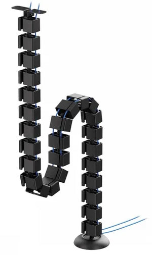 NEOMOUNTS CABLE SPINE ORGANIZER FOR SIT/STAND DESK FRAMES, SCREW MOUNTED, BLACK