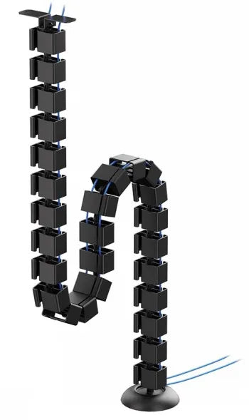 NEOMOUNTS CABLE SPINE ORGANIZER FOR SIT/STAND DESK FRAMES, SCREW MOUNTED, BLACK