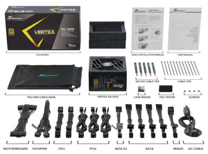 Power Supply|SEASONIC|VERTEX GX|1200 Watts|Efficiency 80 PLUS GOLD|MTBF 100000 hours|VERTEXGX-1200