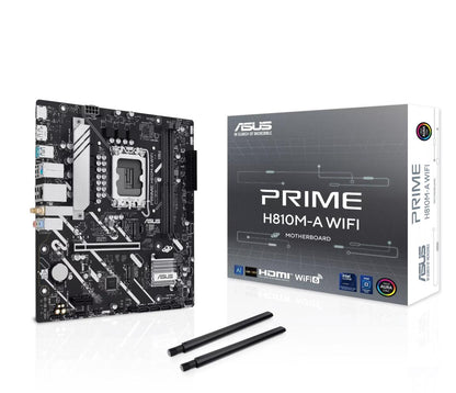 Mainboard|ASUS|Intel H810|LGA1851|Micro-ATX|Memory DDR5|Memory slots 2|PRIMEH810M-AWIFI