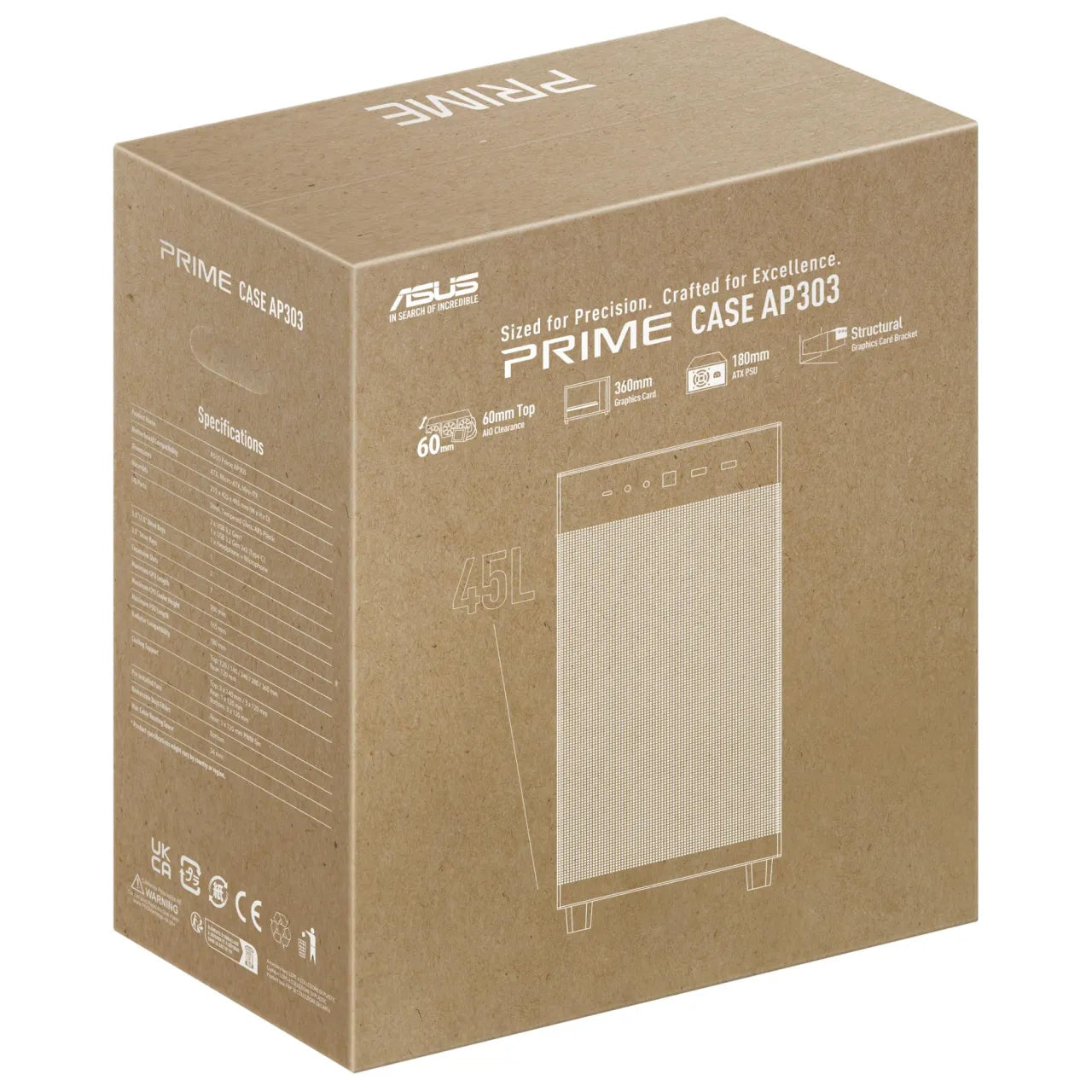 Case|ASUS|ATX/micro ATX/Mini-ITX|Black|Midi Tower|PC|PRIME AP303 MESH BLACK|90DC00V0-B30000